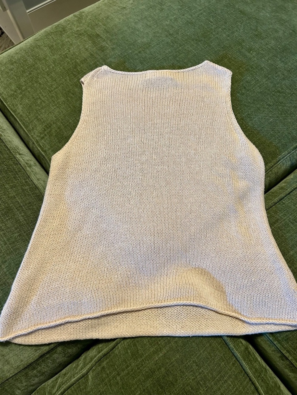 Eddie Bauer Vintage Women’s Sleeveless Knit Sweater Tank Sz Large Cotton/Linen - Picture 4 of 4
